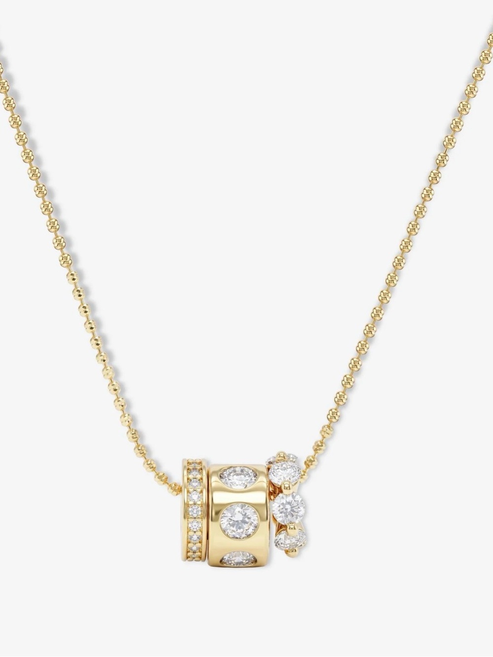 Ashley Topanga Necklace
Gold|White Diamondettes